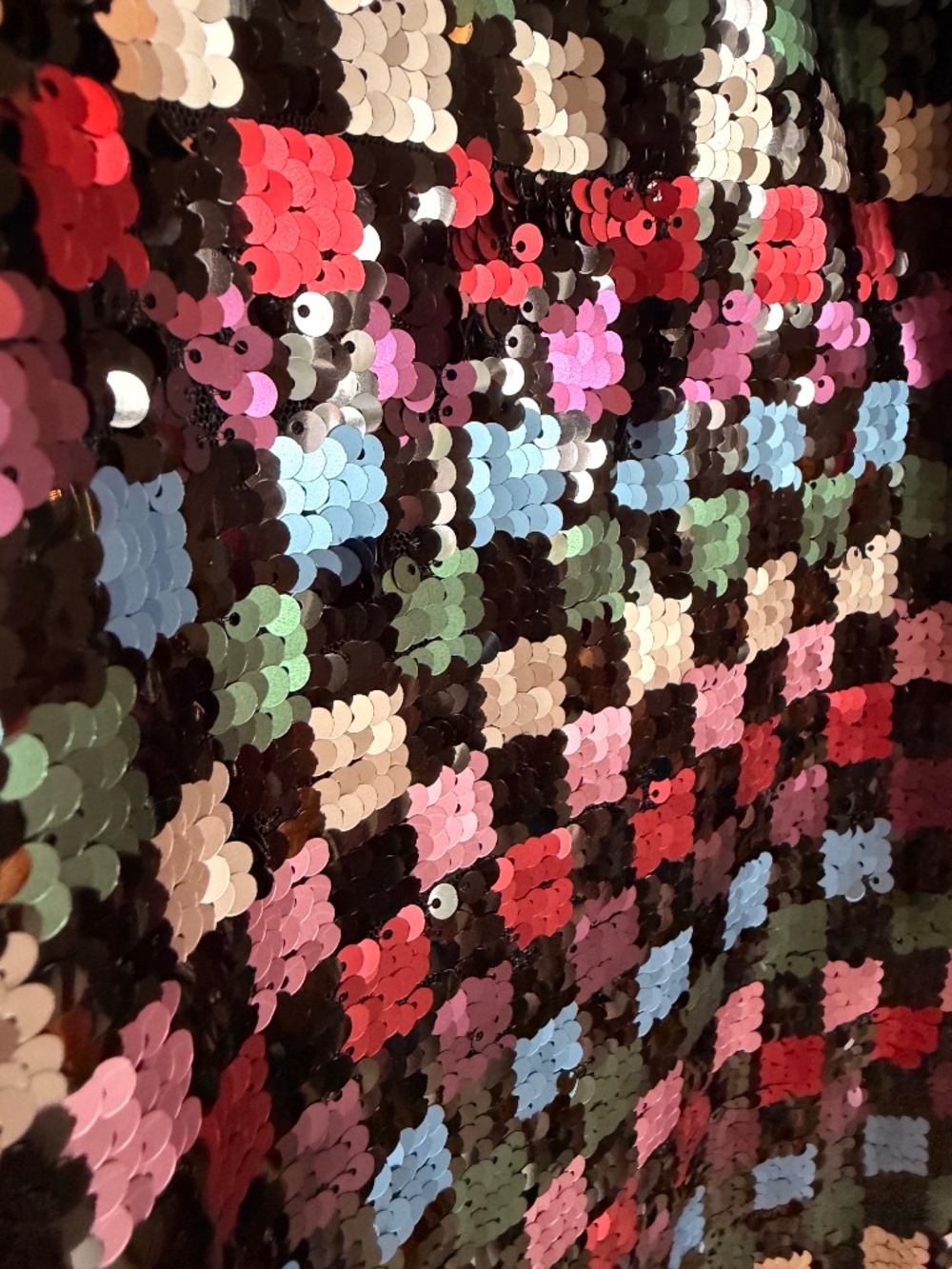 BNWT Nasty Gal Checkerboard Sequin Blazer and Flared Pants - Picture 4 of 8